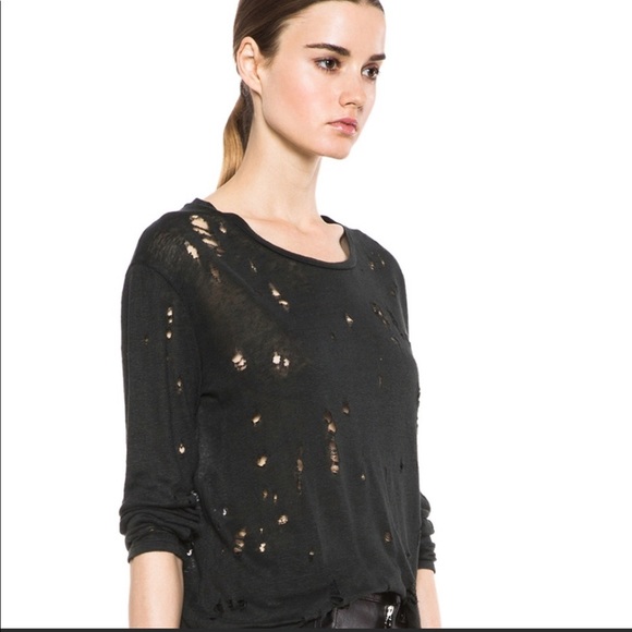 Iro Black Marvina Tee size L - Picture 2 of 12